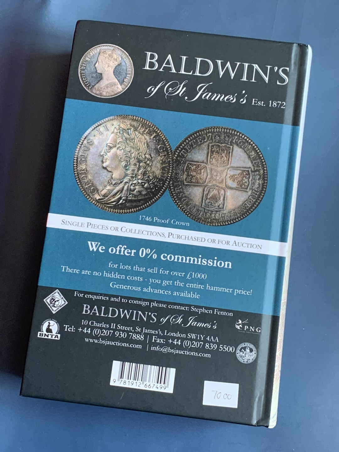 《竞宝斋》第43场-本周日，周一2场连拍（全场顺丰包邮） 2020版精装完美品 英国 ESC 银币目录 1649年以来英国银币大全 英系必备，版别详尽，P与N用的ESC编号即来自于该目录 厚达598页