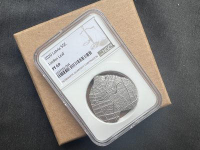 【币观天下】第182期钱币拍卖～  - 🌟克劳斯获奖币🌟【拉脱维亚】菩提叶银币 ngc69