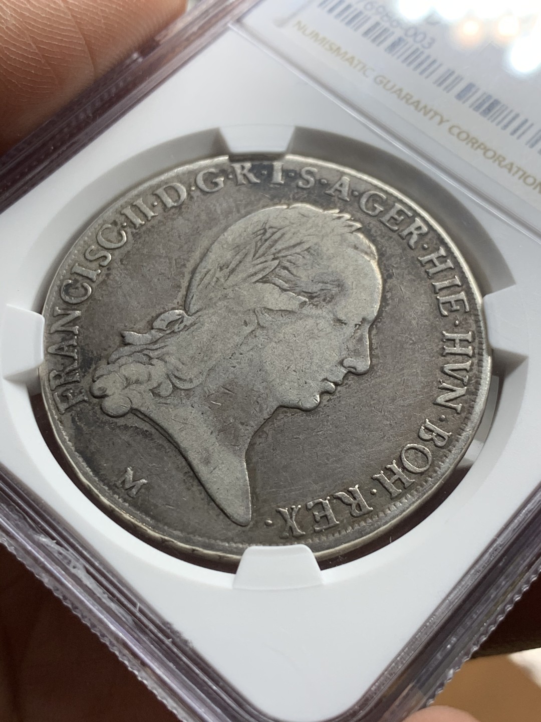 《竞宝斋》第43场-本周日，周一2场连拍（全场顺丰包邮） 1793年意大利米兰铸币厂 米兰公国弗朗茨二世 VF-details