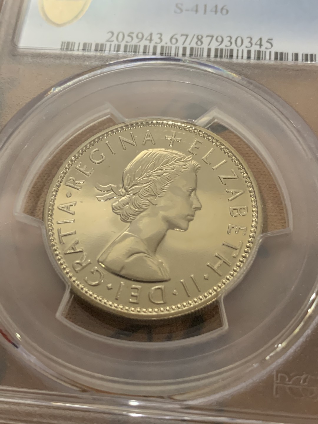 《竞宝斋》第43场-本周日，周一2场连拍（全场顺丰包邮） PCGS PR67-英国1970年精制弗洛林 关门年超高分