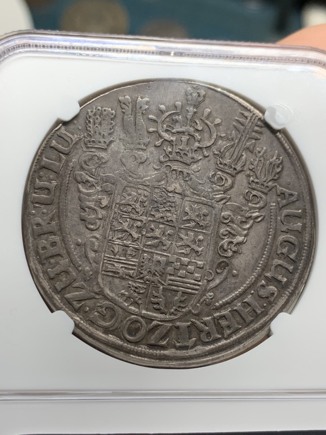 《竞宝斋》第43场-本周日，周一2场连拍（全场顺丰包邮） 唯一冠军 NGC-XF45 德国布伦瑞克 1644年 野人大泰勒 入骨老包浆 早期野人有这品相已经算顶级了