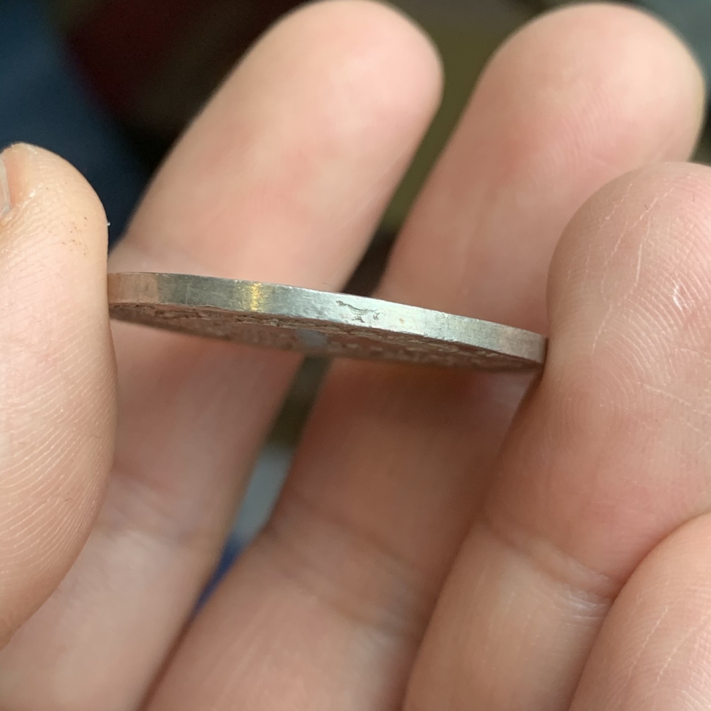 《竞宝斋》第43场-本周日，周一2场连拍（全场顺丰包邮） 法国 1824年 兰斯区公证人 圆形 银质代币 12克 30.1mm 神灯边铭 银标