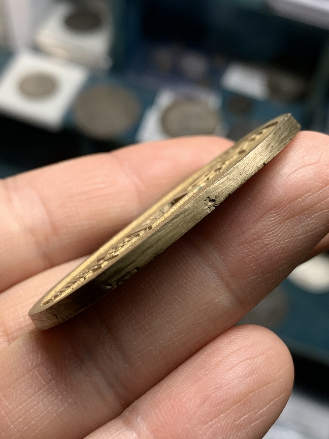 《竞宝斋》第43场-本周日，周一2场连拍（全场顺丰包邮） 日本 天保当百一枚 大铜币 少见UNC好品 状态难得，黄亮未氧化