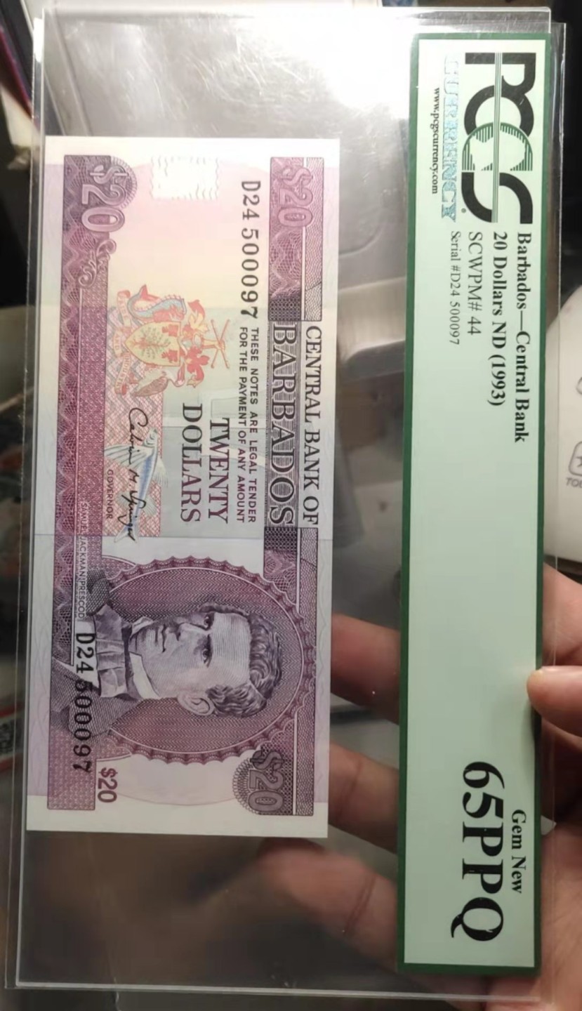 N&C 第十八期： 五花八门畅拍场 1993年巴巴多斯20元 65PPQ 