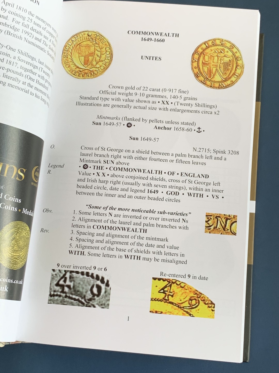 《竞宝斋》第43场-本周日，周一2场连拍（全场顺丰包邮） 2020版精装完美品 英国 EGC 金币目录 1649-1816 英国金币大全 早期金币标准目录，版别详尽，厚达642页 未使用品