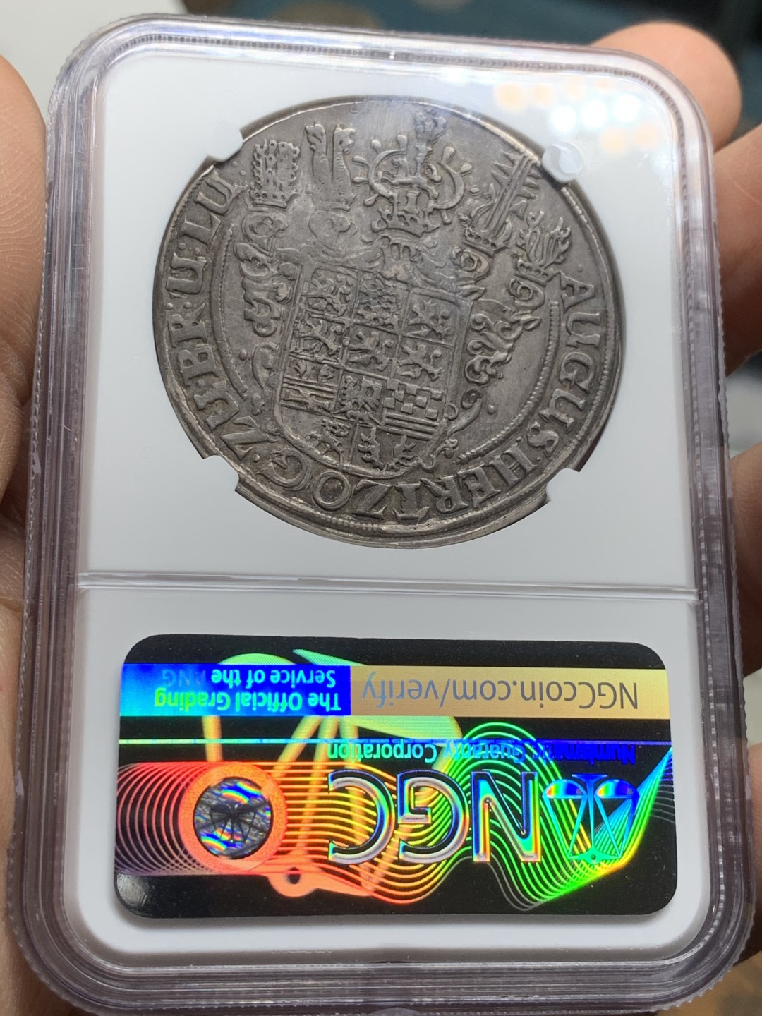 《竞宝斋》第43场-本周日，周一2场连拍（全场顺丰包邮） 唯一冠军 NGC-XF45 德国布伦瑞克 1644年 野人大泰勒 入骨老包浆 早期野人有这品相已经算顶级了