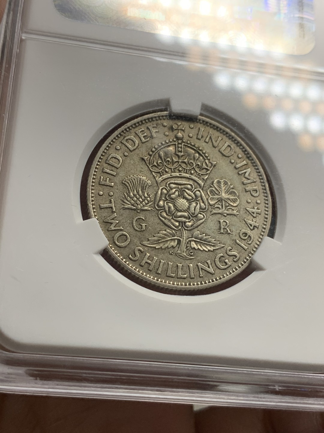 《竞宝斋》第44场-本周日，周一2场连拍（全场顺丰包邮） （银币一对）1944乔五福林银币+1954澳大利亚福林袋鼠银币一起