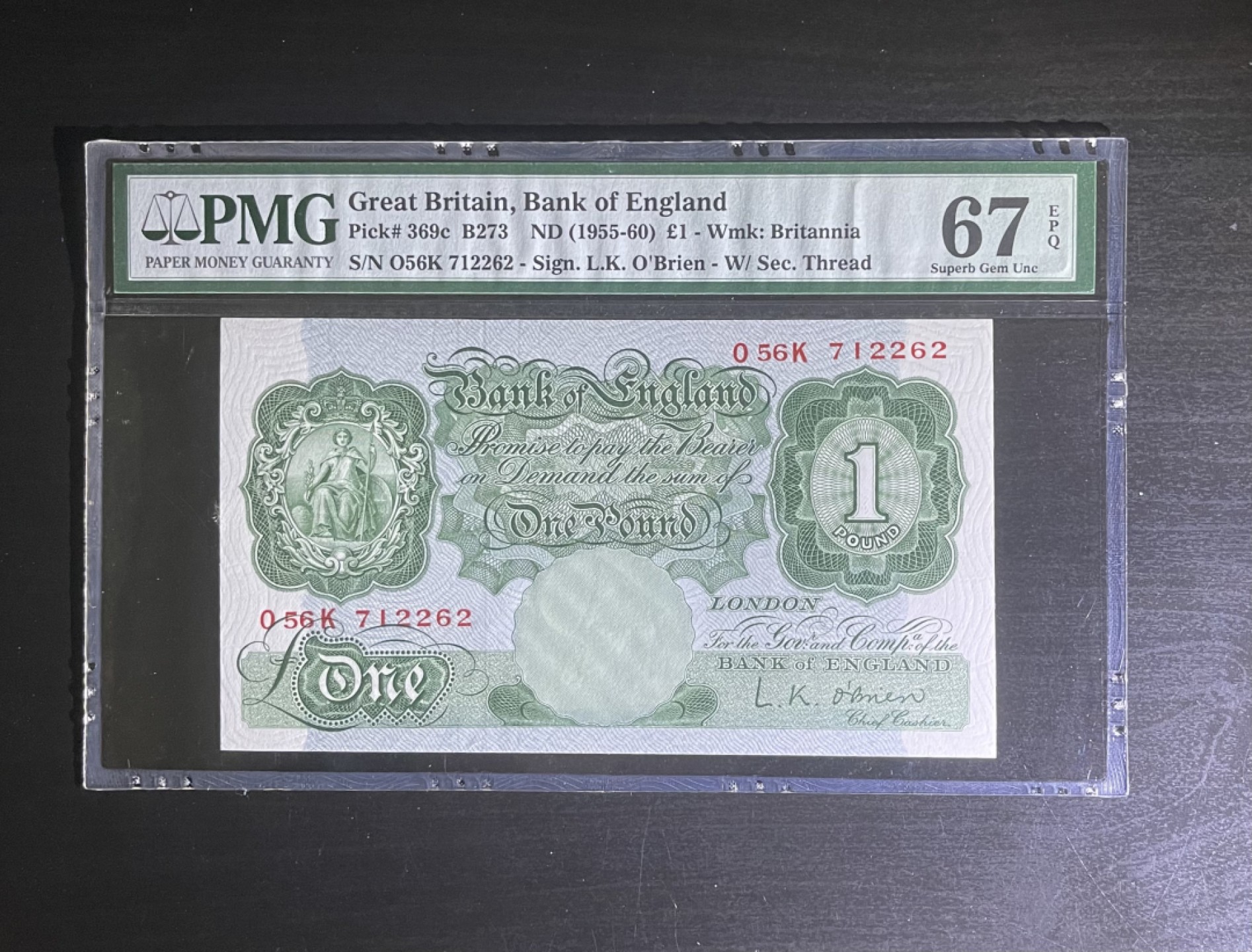 【丑猫0612】今晚7点整。【自动快拍】 英国“战后”1镑【冠军分】