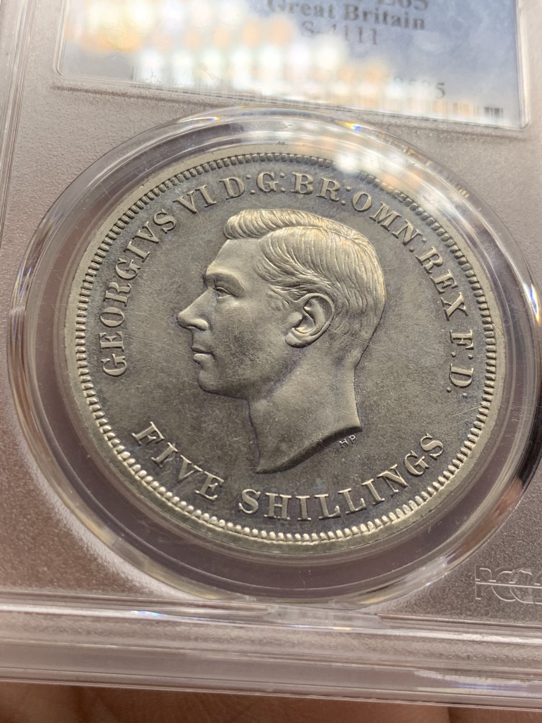 《竞宝斋》第44场-本周日，周一2场连拍（全场顺丰包邮） PCGS-PL65 英国 1951年 1克朗 镍币 高分少见，基本高一分价格翻倍