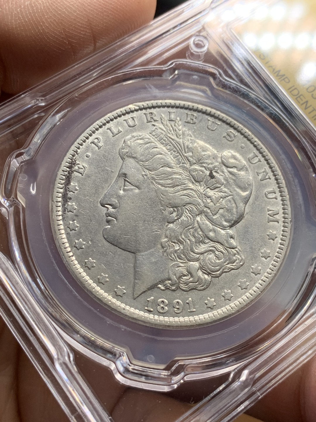 《竞宝斋》第44场-本周日，周一2场连拍（全场顺丰包邮） 摩根银币3枚一组【】美国1896 1891 1889年