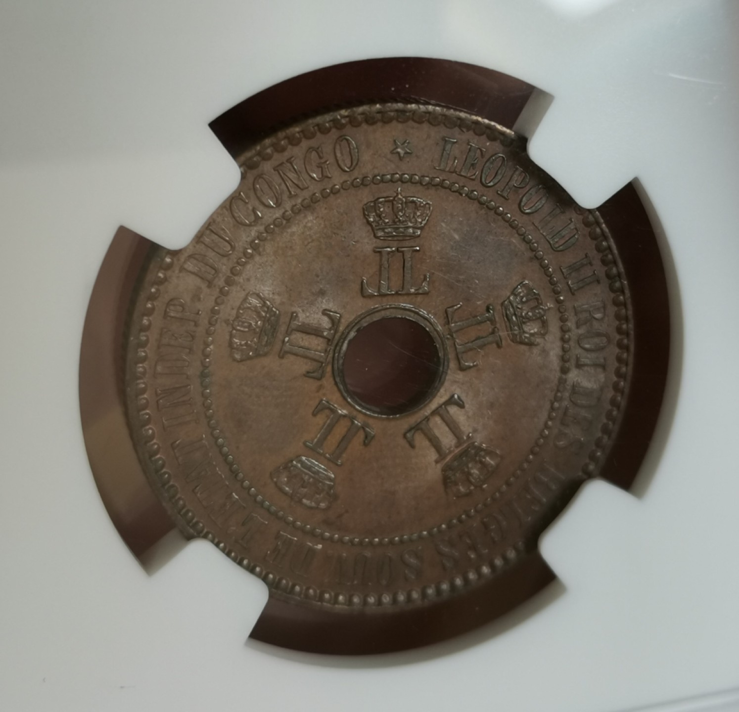 瓶子🏺第32期拍卖会 刚果1888年骑字5分铜币（稀少）