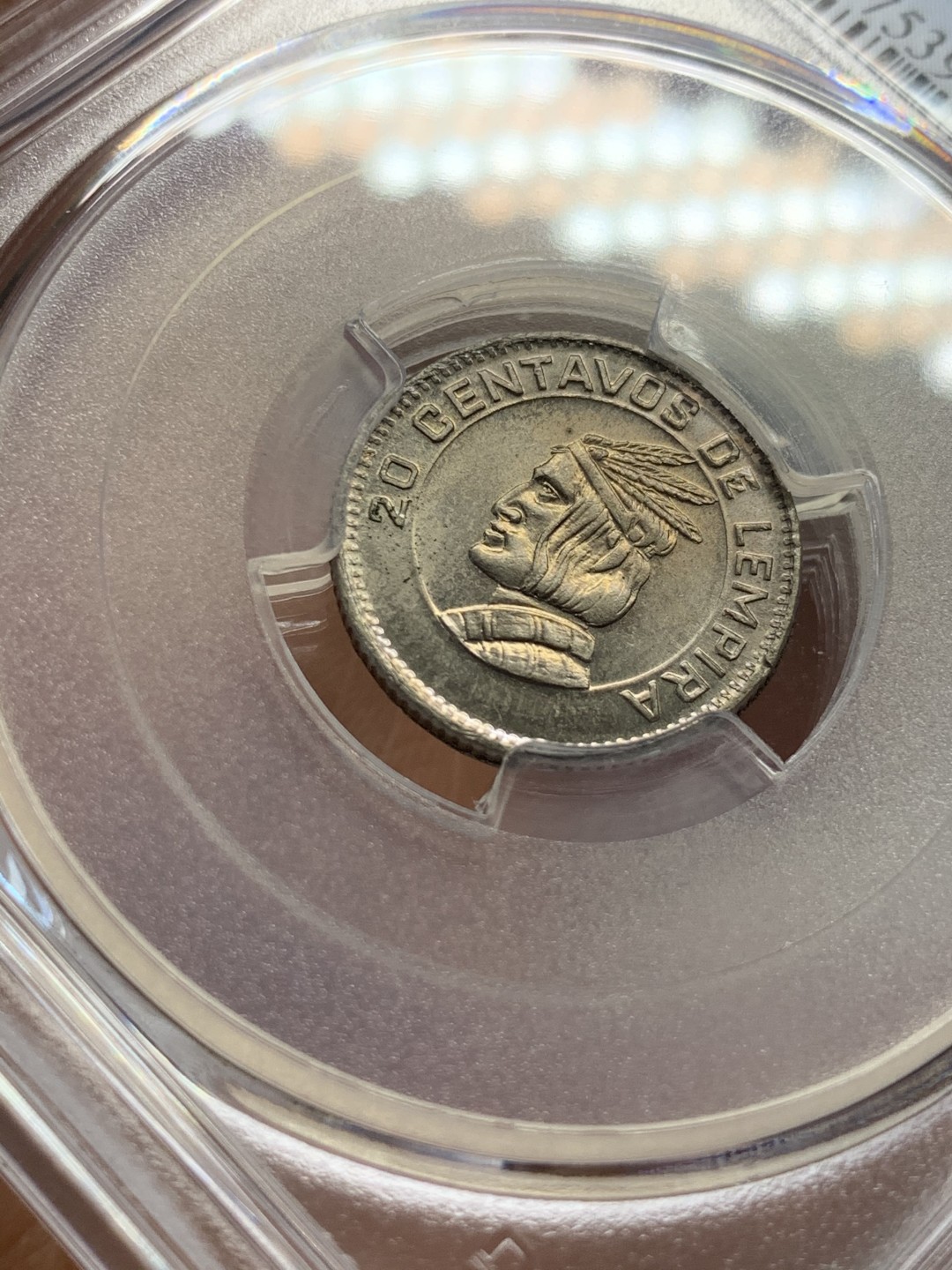 《竞宝斋》第44场-本周日，周一2场连拍（全场顺丰包邮） PCGS-UNCD 洪都拉斯 1973 20分 