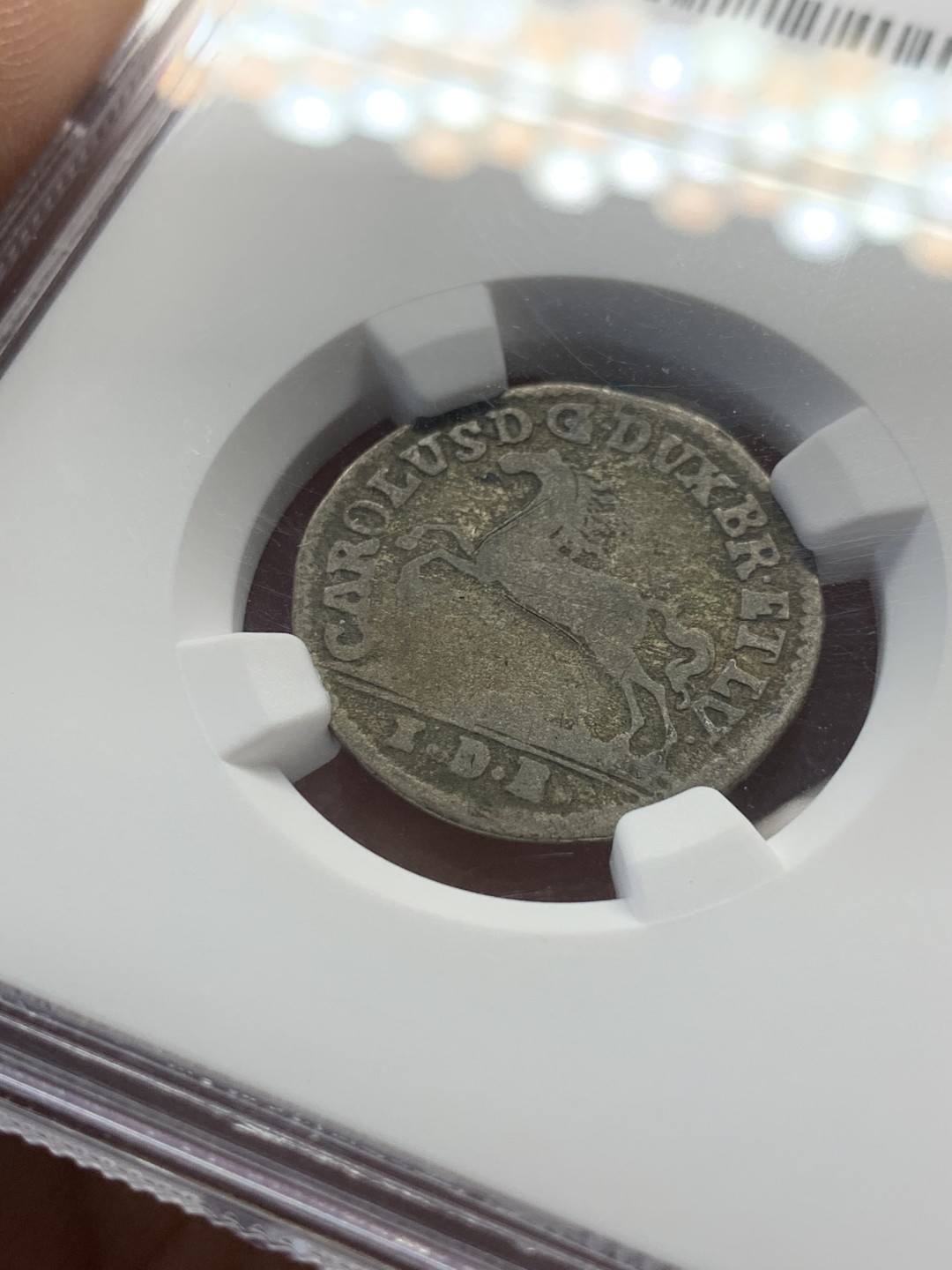 《竞宝斋》第44场-本周日，周一2场连拍（全场顺丰包邮） NGC-VFD 德国1773年不伦瑞克飞马1/12泰勒银币