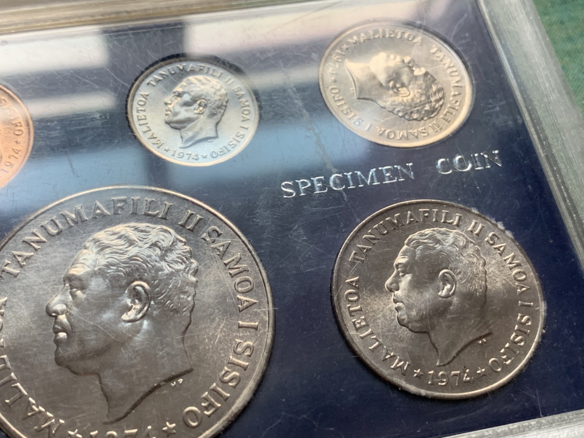 《竞宝斋》第44场-本周日，周一2场连拍（全场顺丰包邮） 1974年 萨摩亚 椰树版 盒装 7枚 套