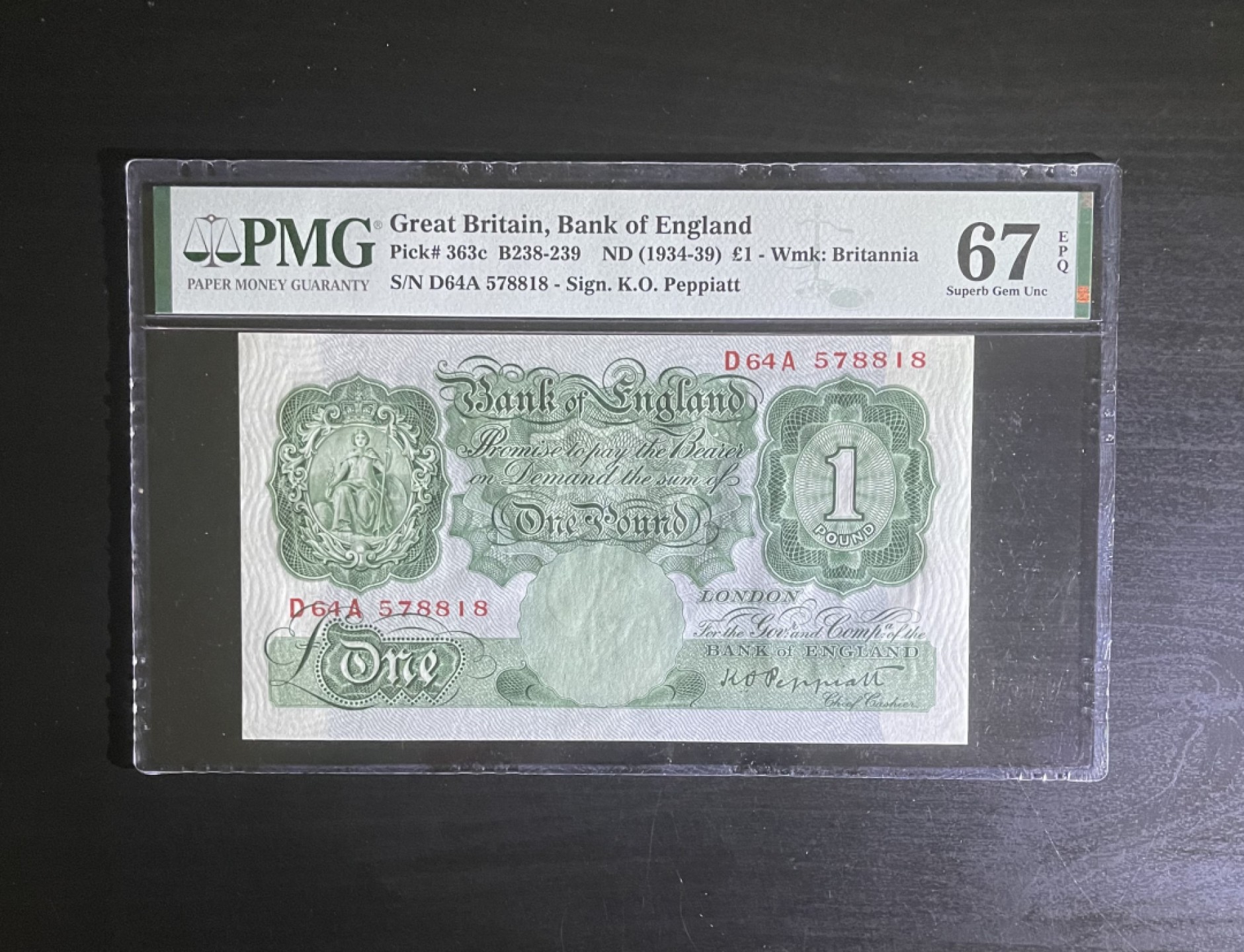 【丑猫0612】今晚7点整。【自动快拍】 英国“战前”1镑【冠军分】