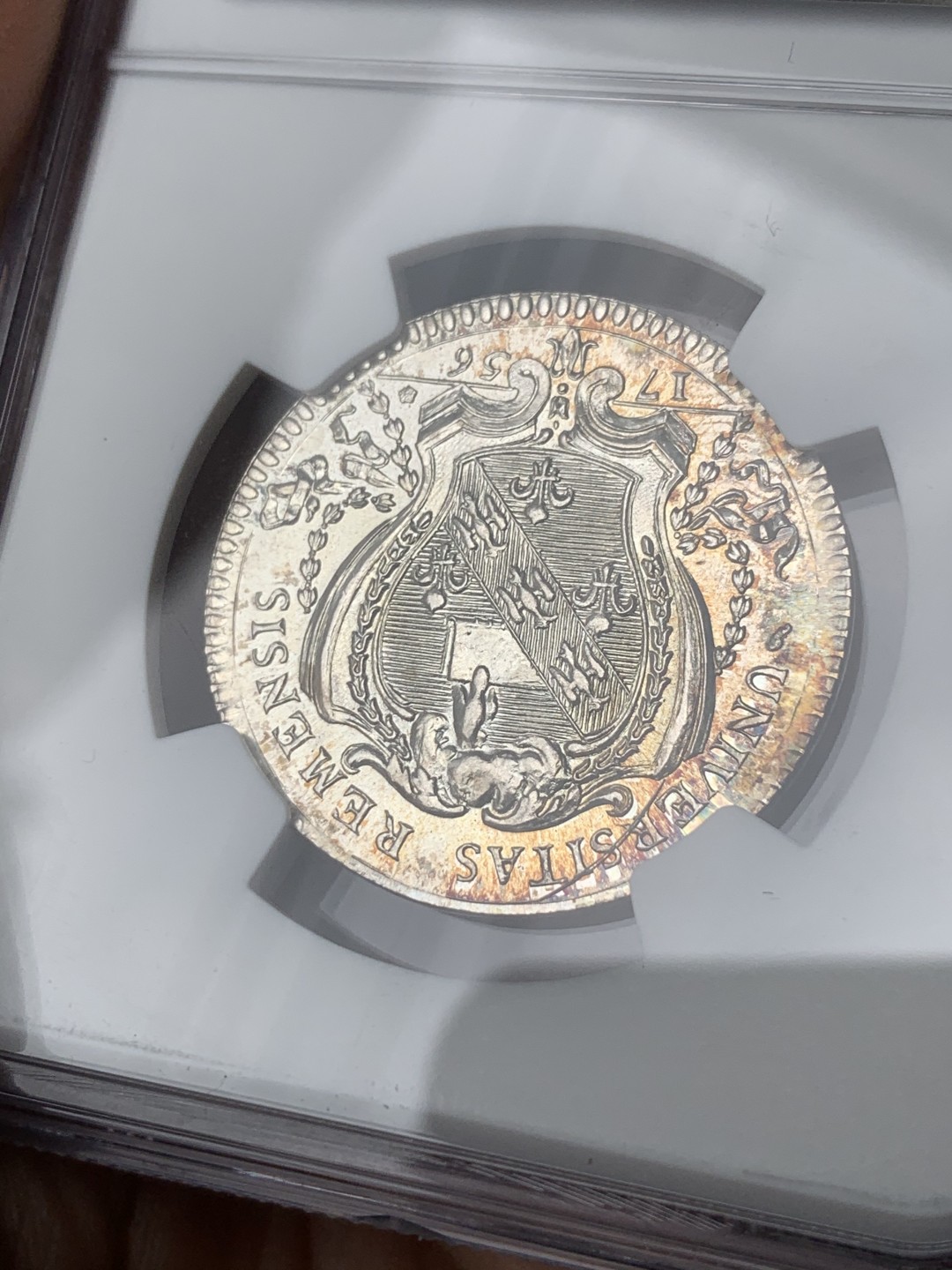 《竞宝斋》第44场-本周日，周一2场连拍（全场顺丰包邮） NGC-MS63 法国 1756年 洛林的查理三世 JETON代币