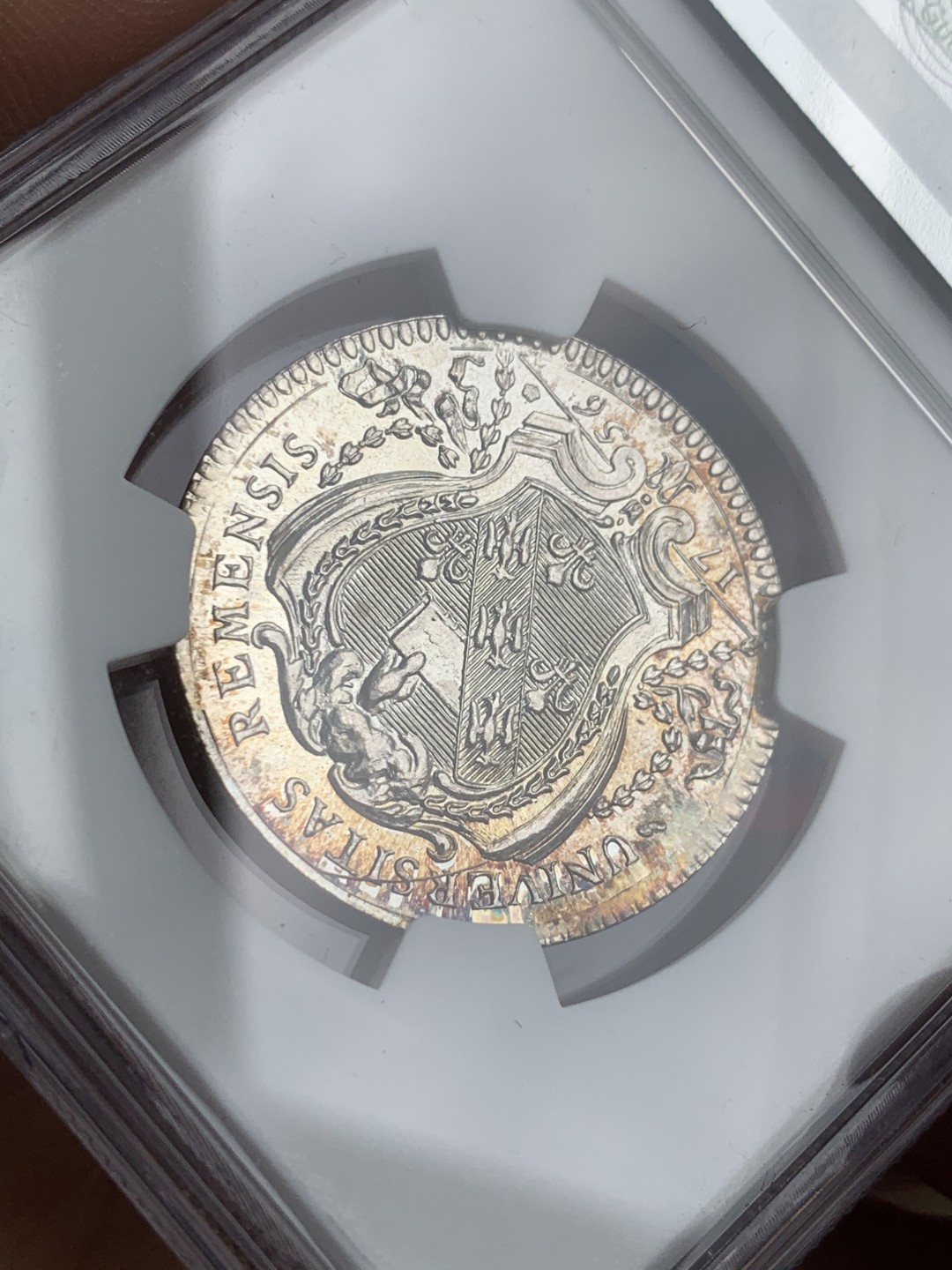 《竞宝斋》第44场-本周日，周一2场连拍（全场顺丰包邮） NGC-MS63 法国 1756年 洛林的查理三世 JETON代币