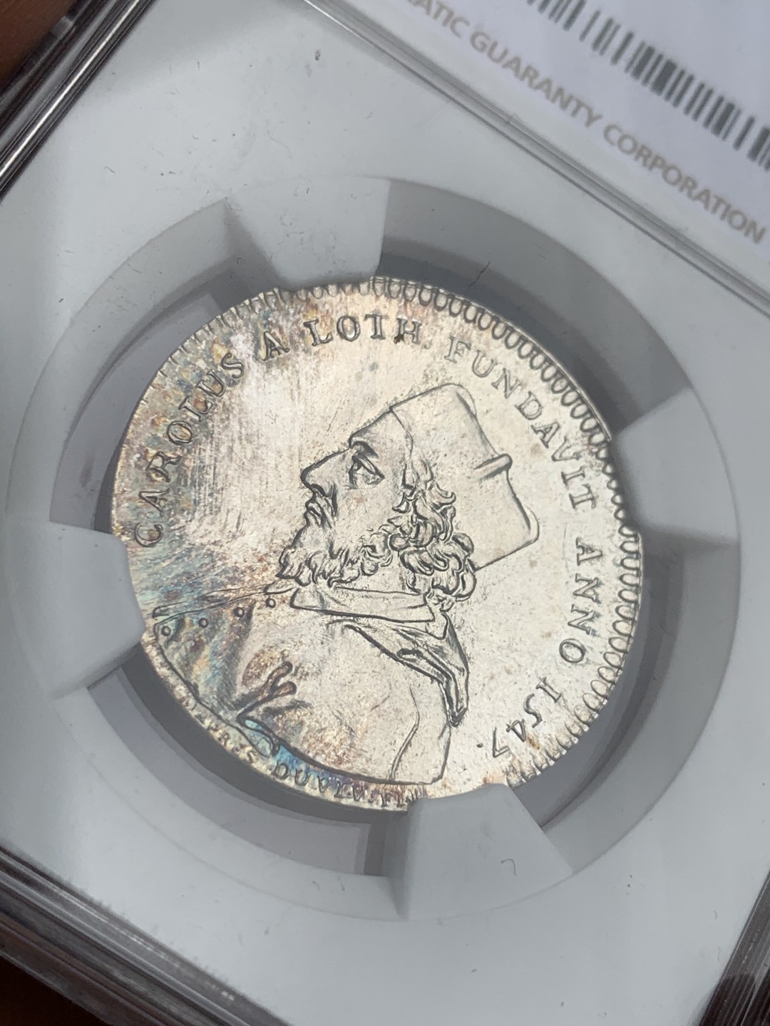 《竞宝斋》第44场-本周日，周一2场连拍（全场顺丰包邮） NGC-MS63 法国 1756年 洛林的查理三世 JETON代币