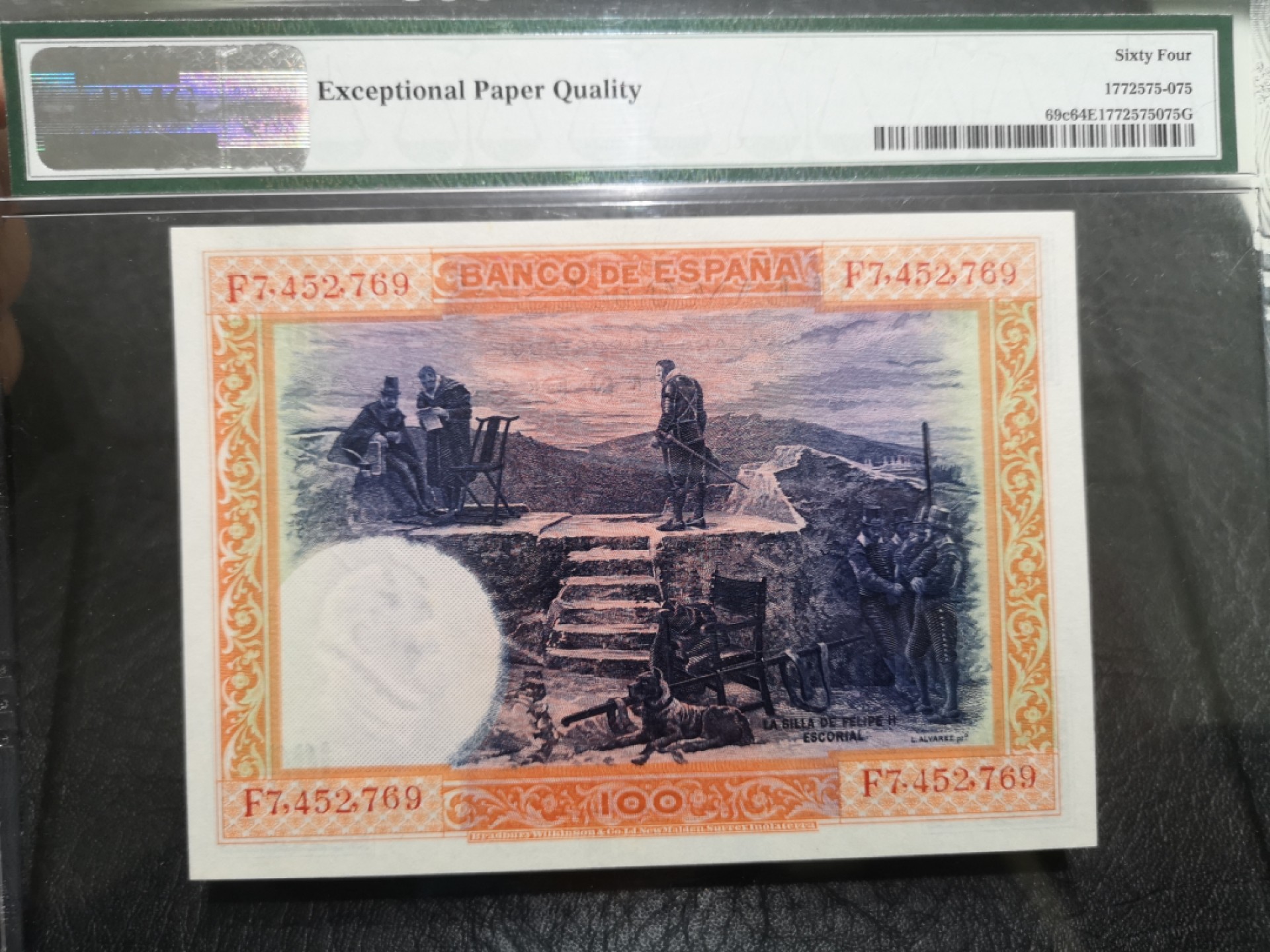 《外钞收藏家》第一百七十三期拍卖 1925年西班牙100比塞塔 PMG64E BWC作品