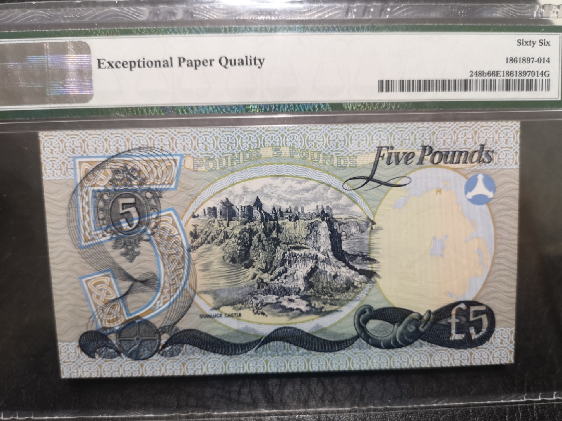 《外钞收藏家》第一百七十三期拍卖 1979年北爱尔兰5镑 PMG66 靓号