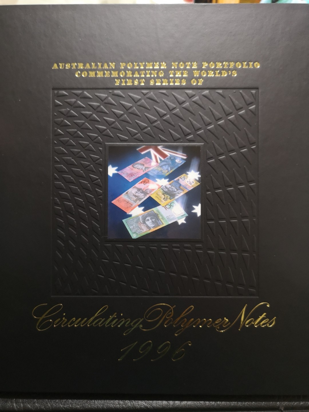 《外钞收藏家》第一百七十三期拍卖 1996年澳大利亚 首发年份 全同号塑料钞一套 超精美册子 