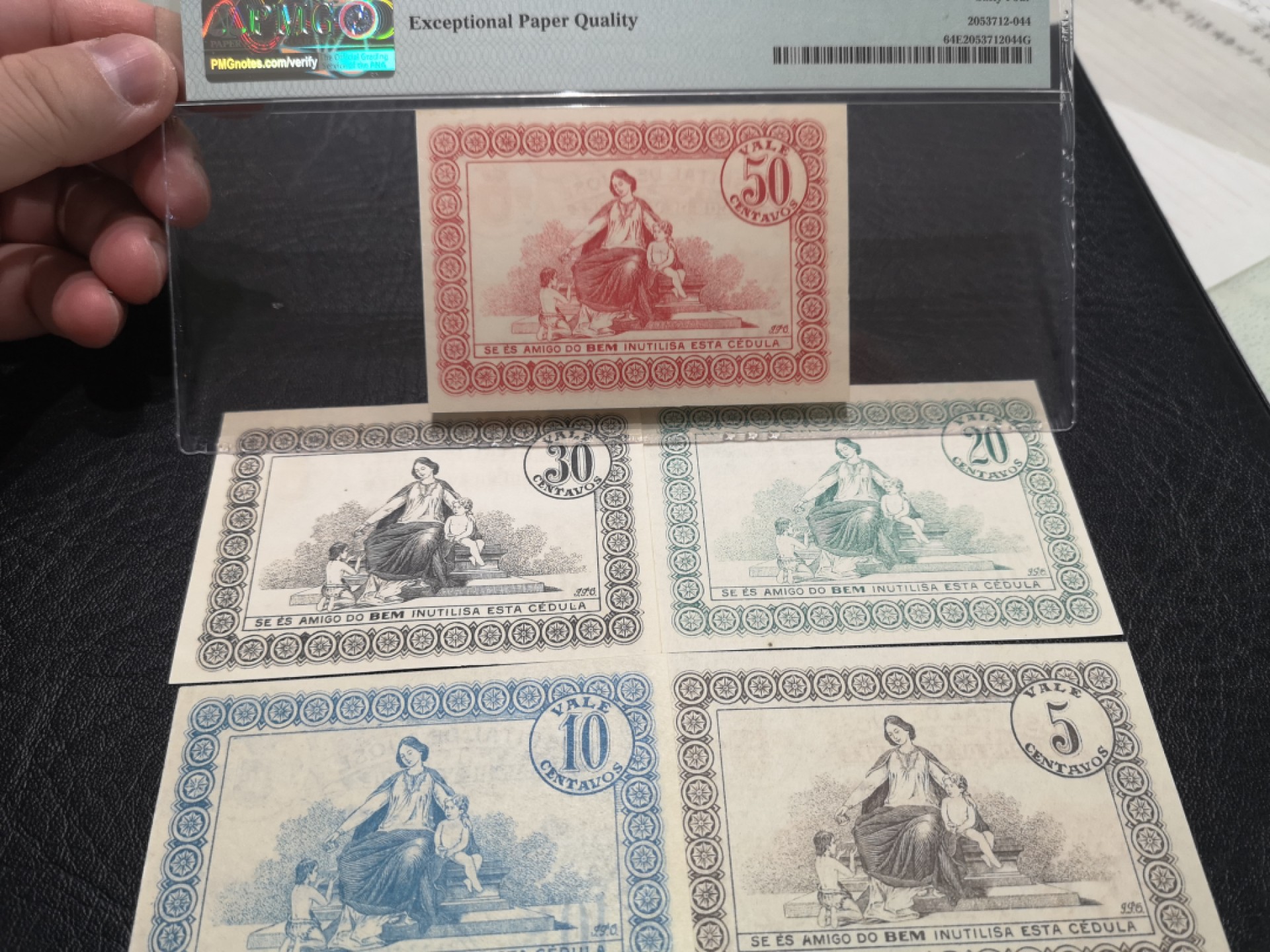 《外钞收藏家》第一百七十三期拍卖 葡萄牙圣丘斯医院分币一组 20有点瑕疵 其他全新