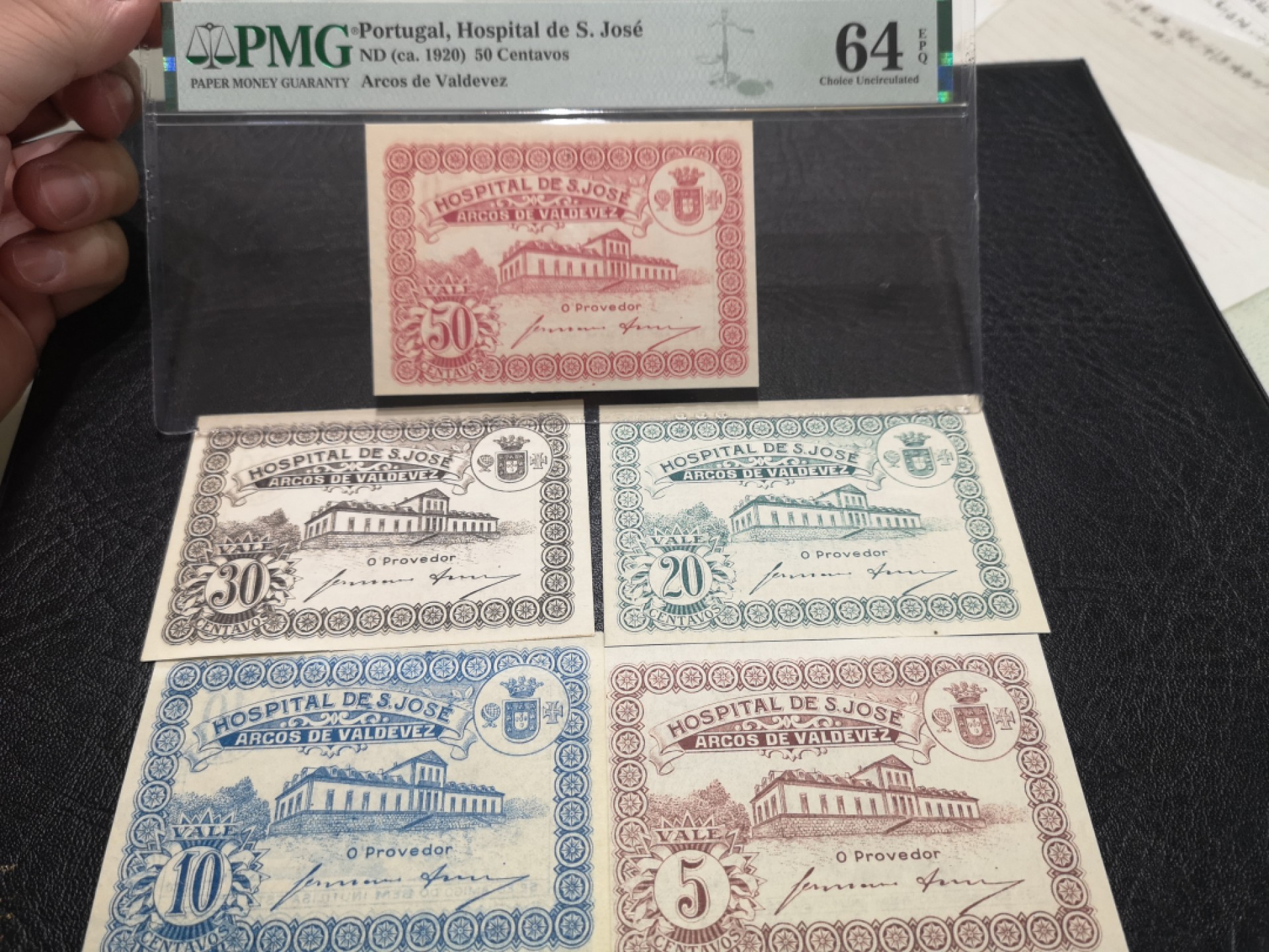 《外钞收藏家》第一百七十三期拍卖 葡萄牙圣丘斯医院分币一组 20有点瑕疵 其他全新