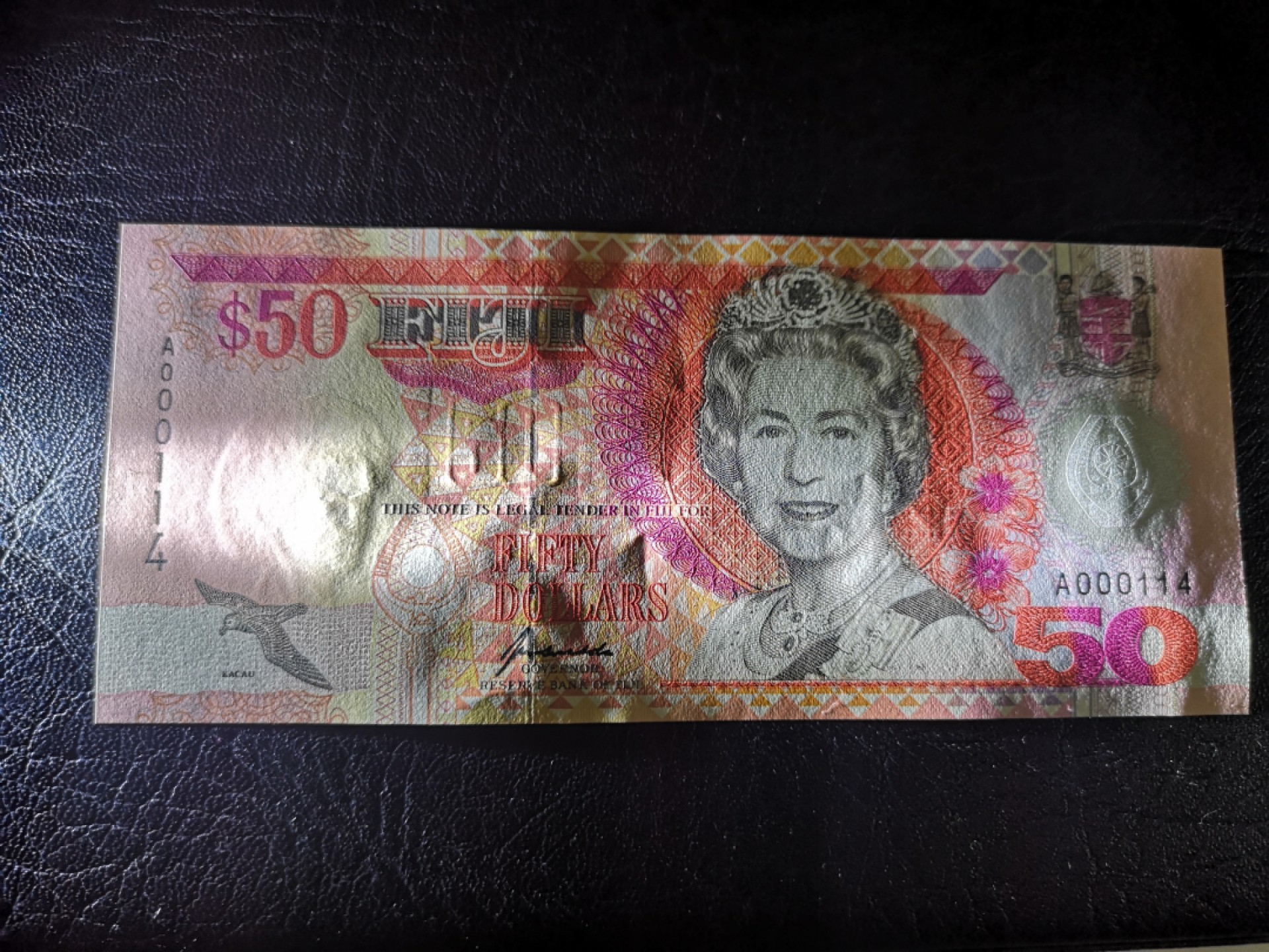 《外钞收藏家》第一百七十三期拍卖 斐济19996年50首发A冠 UNC