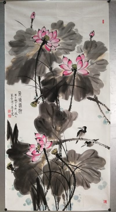 保真手绘名家小写意水墨花鸟国画一幅。  - 保真手绘名家小写意水墨花鸟国画一幅。 