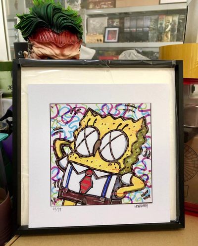 零元拍：歪歪亲笔签名 OWSON系列限量插画复制画《海绵宝宝》 - 零元拍：歪歪亲笔签名 OWSON系列限量插画复制画《海绵宝宝》
