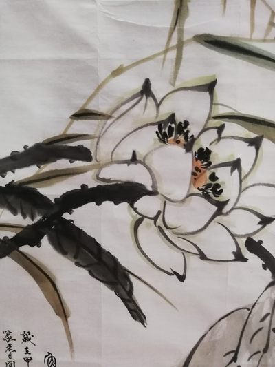 保真手绘名家小写意水墨花鸟国画一幅。  保真手绘名家小写意水墨花鸟国画一幅。 