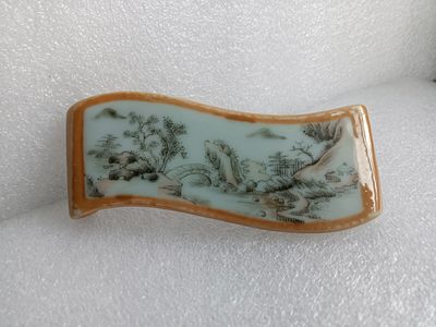 清代矾红墨彩墨床 - 清代矾红墨彩墨床