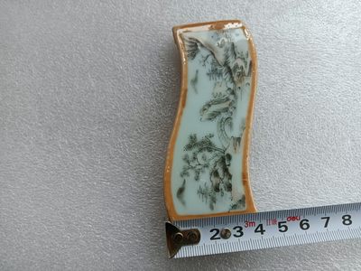 清代矾红墨彩墨床