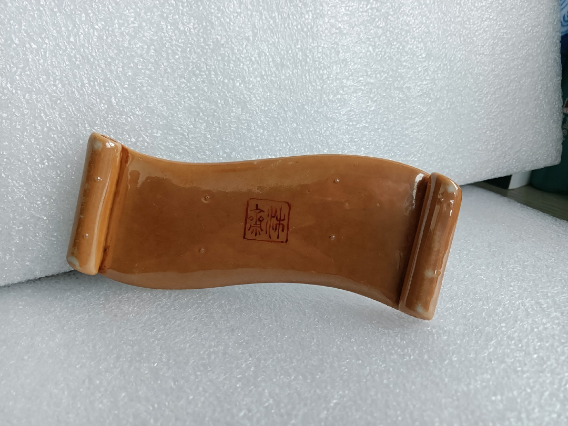 清代矾红墨彩墨床