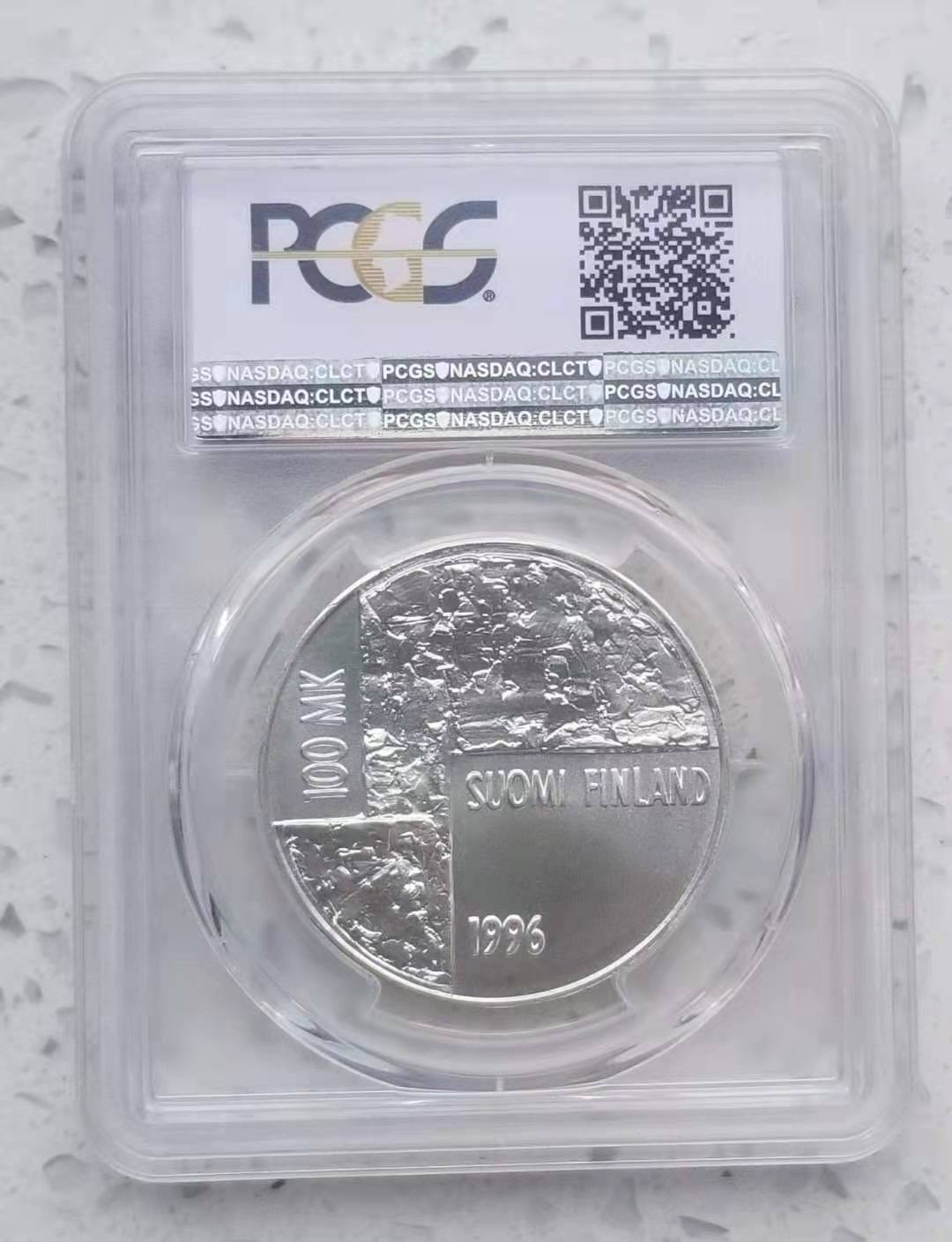 【钱币赏析】【芬兰】1996年画家海伦娜100马克纪念银币PCGS69