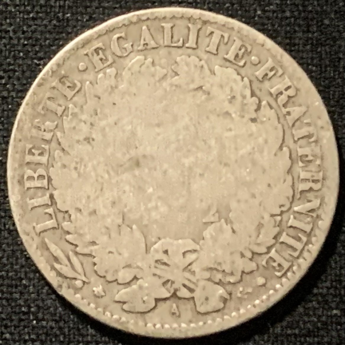 紫瑗钱币——第260期拍卖 法国 1871年 谷物女神 1法郎 5克 0.835银