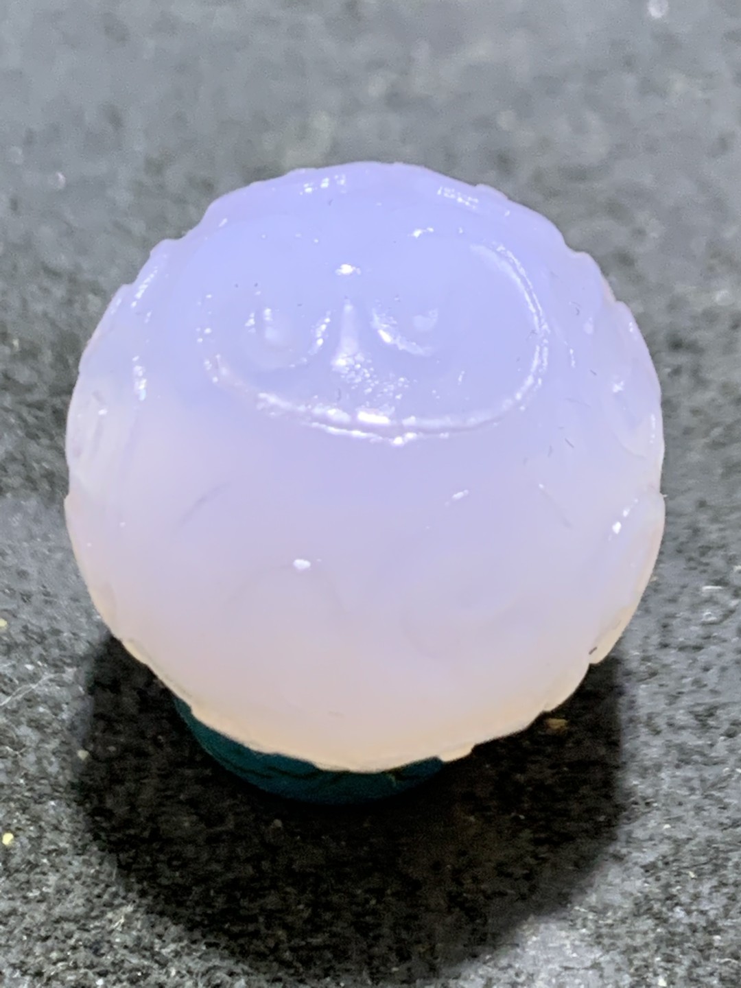 精美稀有紫罗兰高冰荧光润料玛瑙2.0回纹珠一颗