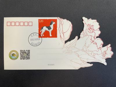 【邮戳】北京大兴 梨花小镇 临时邮局邮戳 异形明信片
