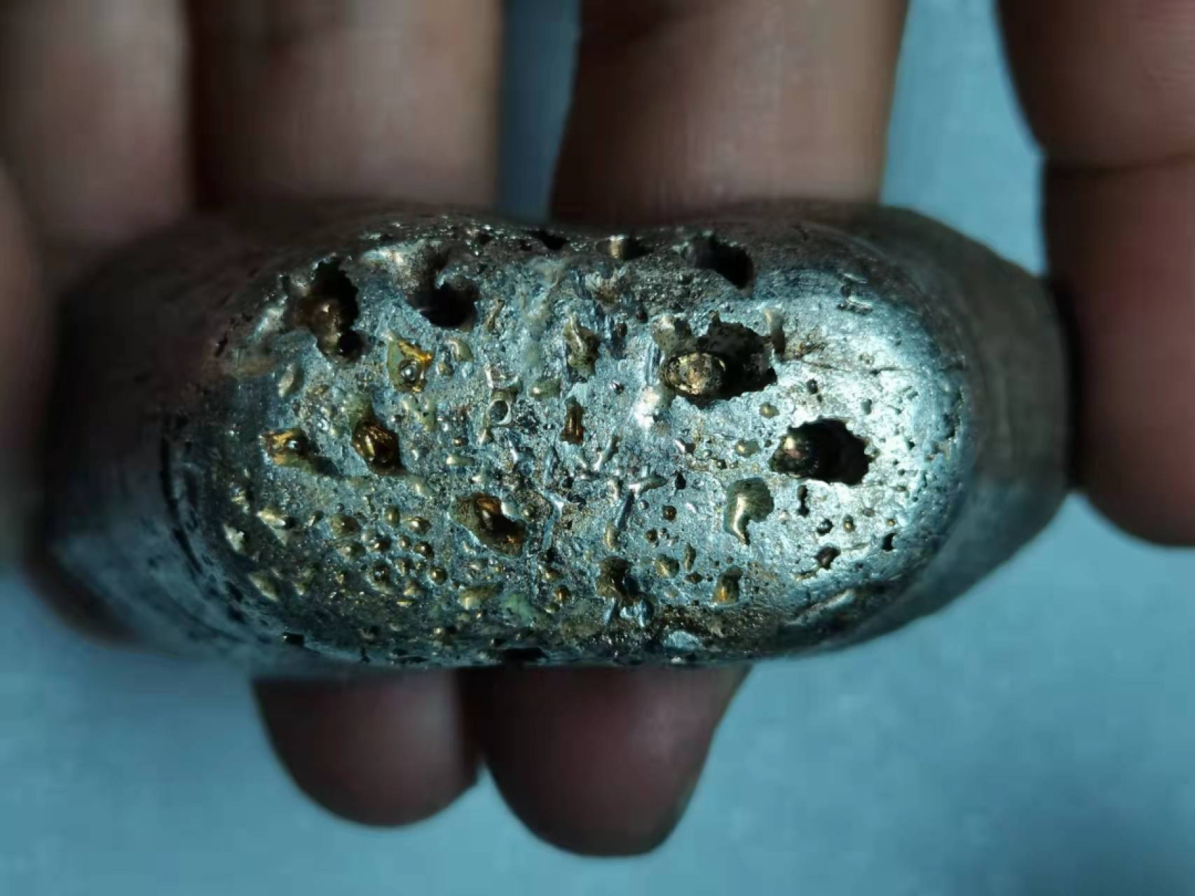 N&C第十九期：老银锭专场 大银锭 金珠挂底 129g