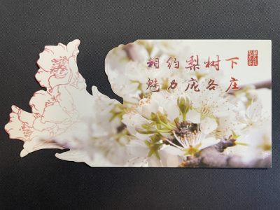 【邮戳】北京大兴 梨花小镇 临时邮局邮戳 异形明信片