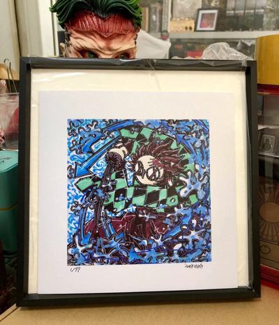 零元拍：歪歪亲笔签名 OWSON系列限量插画复制画《鬼灭之刃 炭治郎》 - 零元拍：歪歪亲笔签名 OWSON系列限量插画复制画《鬼灭之刃 炭治郎》