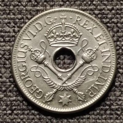 0起1加-纯粹捡漏拍-77场0佣包邮全托管场 - 新几内亚1938年乔六1先令银币