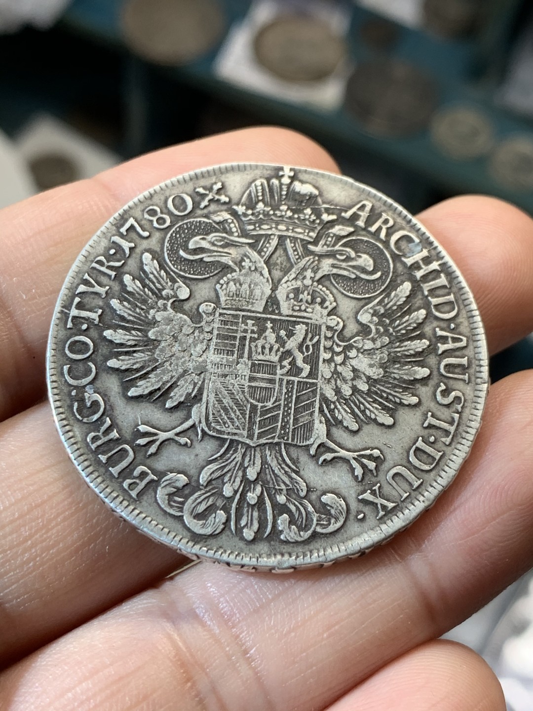 《竞宝斋》第46场-本周日，周一2场连拍（全场顺丰包邮） 奥地利 1780年 大奶妈 年轻头像版 泰勒银币 原味 好细节