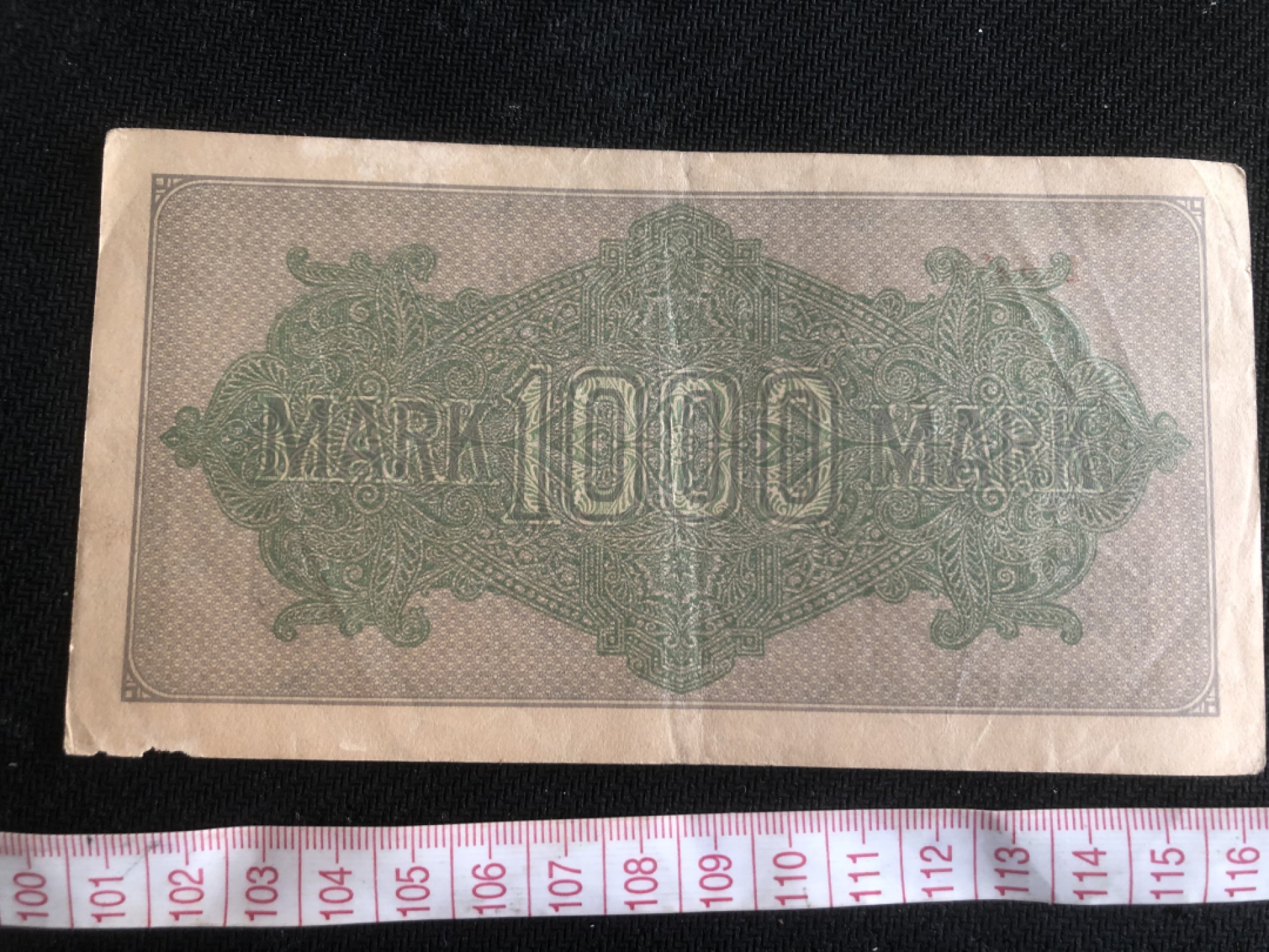 【保诚微拍】【全场包邮】第23期 【德国紧急时期纸币】 【纸币】德国 1922年 1000马克 水印2