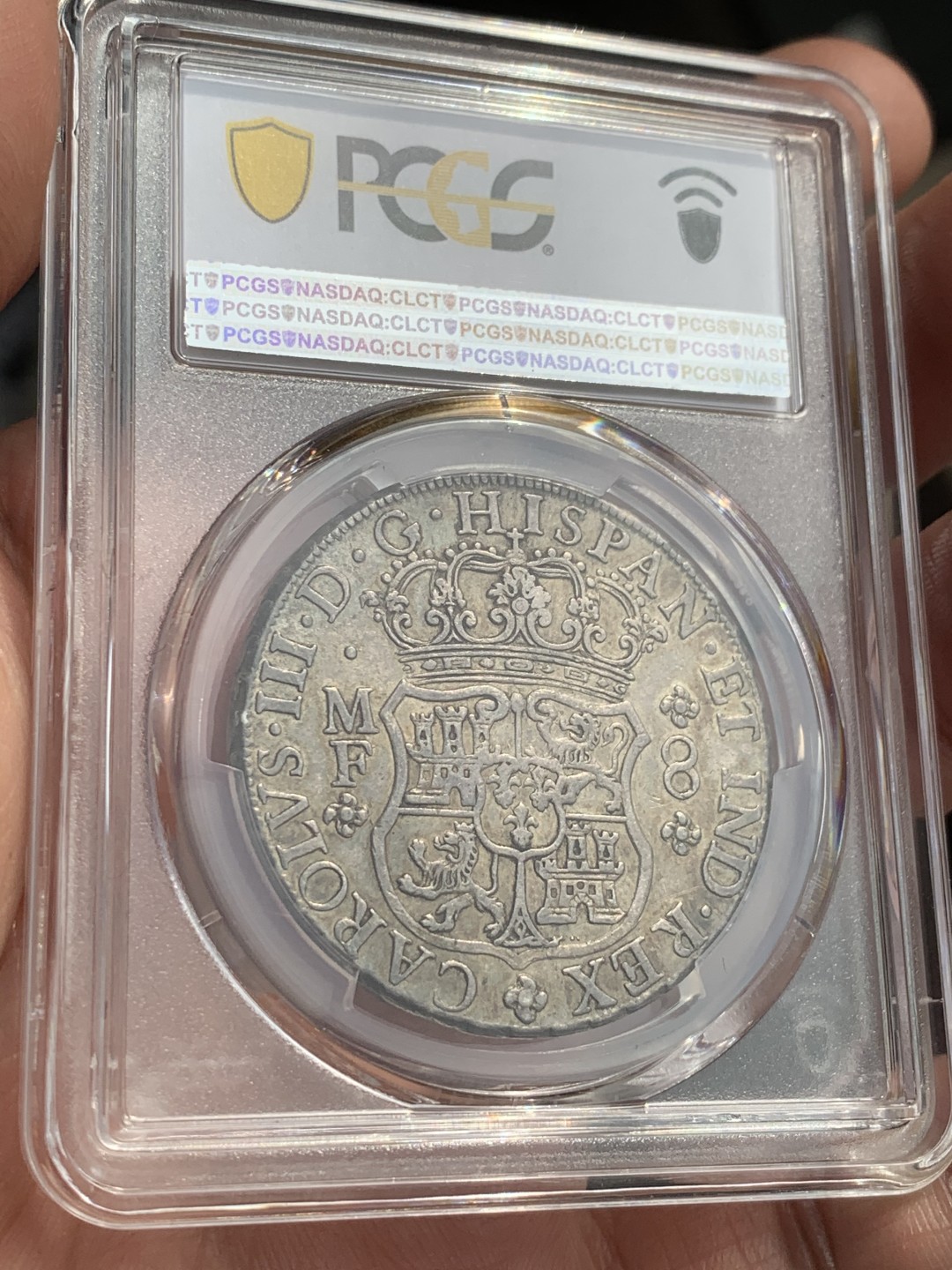 《竞宝斋》第46场-本周日，周一2场连拍（全场顺丰包邮） NGC-XF45  墨西哥地球1765  8 里亚尔  原味彩光  国外大拍都是一千多刀起  收藏最佳选择