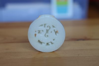 青海白玉龙纹皮带扣 - 青海白玉龙纹皮带扣