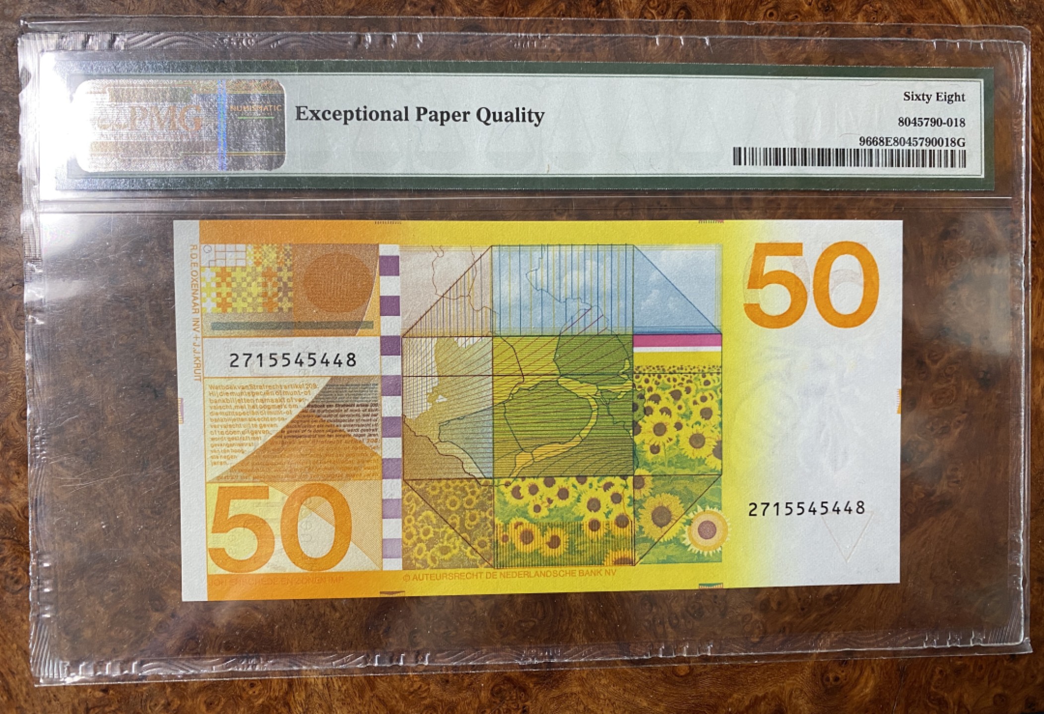 Chase Auction 第6期- - 中外纸币、硬币、民国钞联拍！ 1982年荷兰50盾，PMG68分，高分向日葵！越来越稀少！