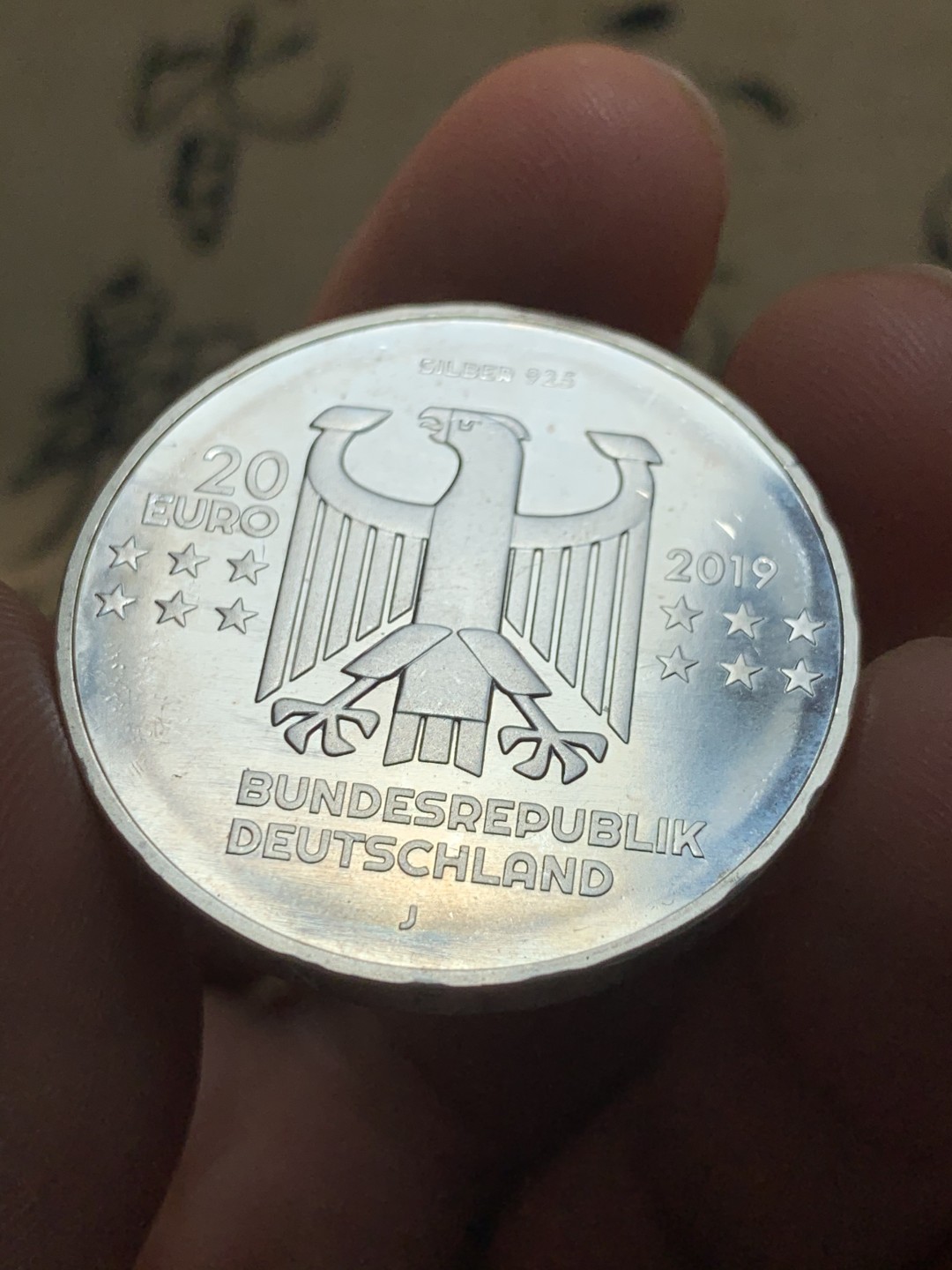 《竞宝斋》第46场-本周日，周一2场连拍（全场顺丰包邮） 2019年德国纪念著名设计包装企业包豪斯100周年18克银币