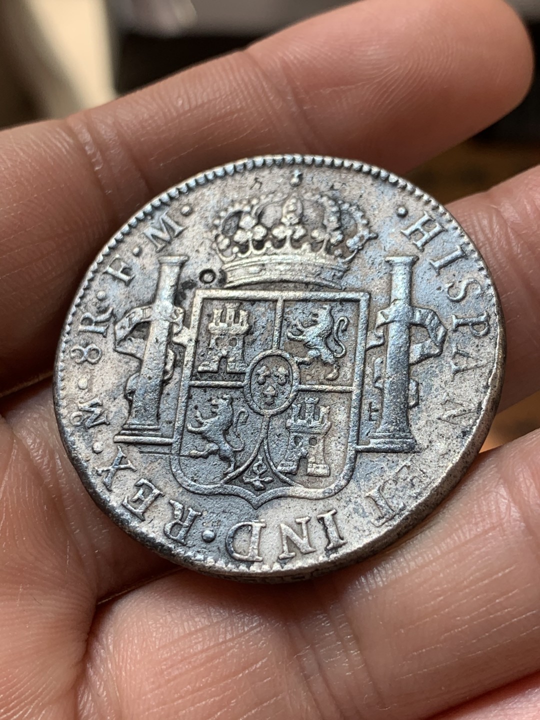 《竞宝斋》第46场-本周日，周一2场连拍（全场顺丰包邮） 西属 墨西哥 1788年 卡三 双柱8R 大银币