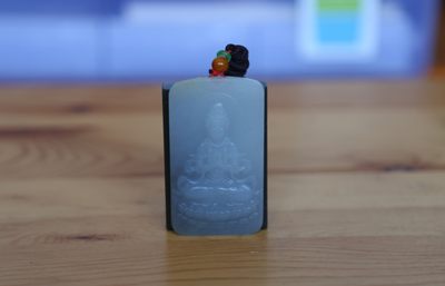 青花籽料观音牌子 - 青花籽料观音牌子